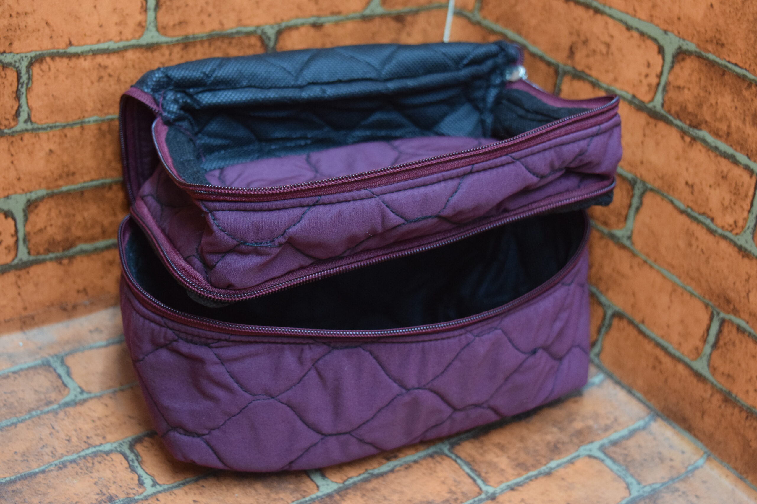 Double decker Vanity pouch (Deep Purple) - Image 2