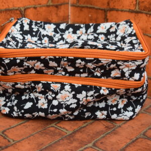 Double decker Vanity pouch (Charcoal Black)